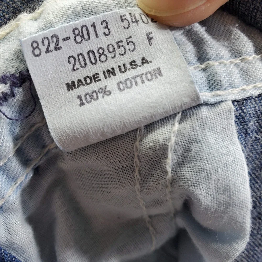 OshKosh B'gosh Denim Overalls Baby 6/9M Blue Vintage USA Made‎ Vestbak Classic
